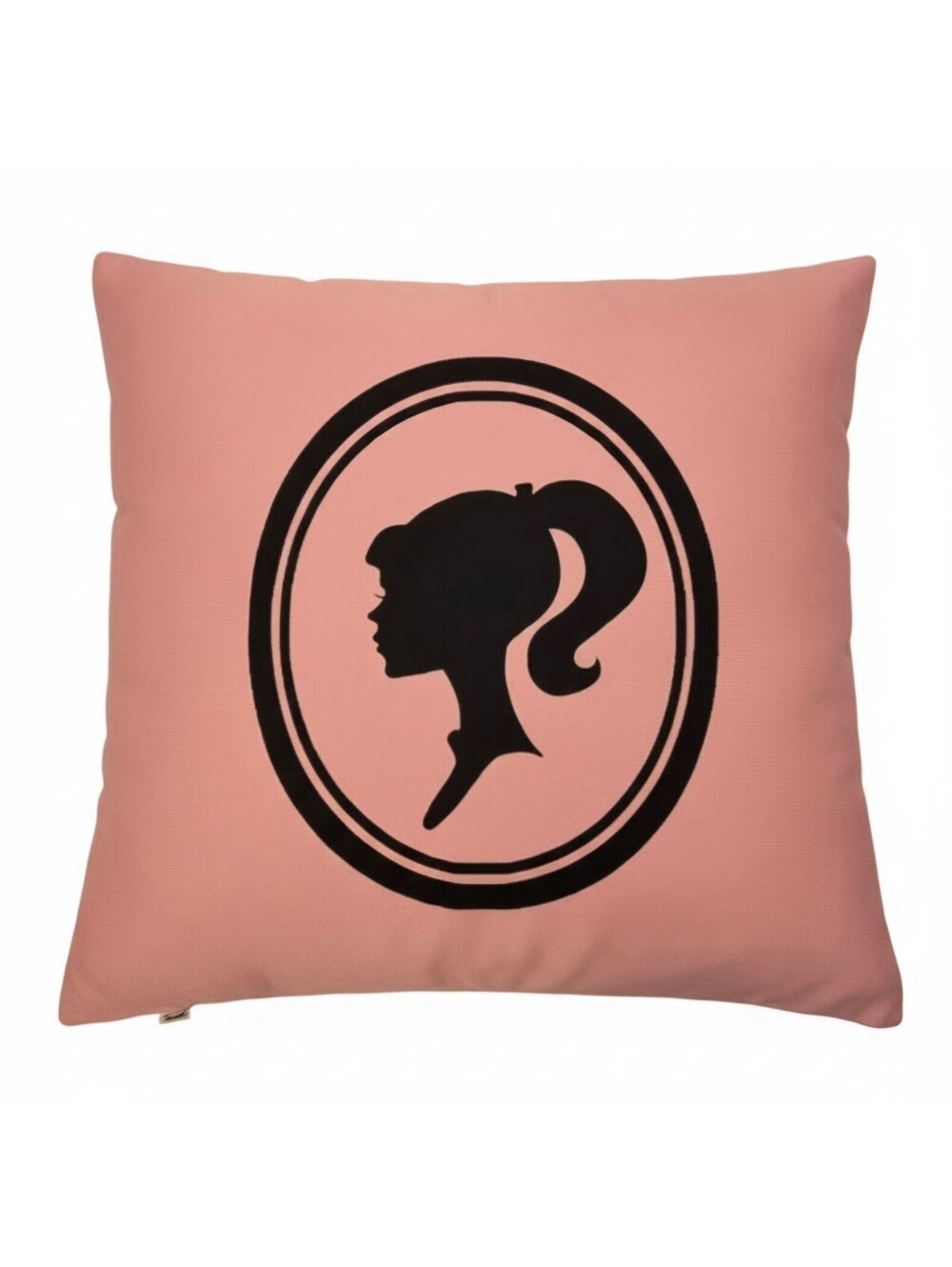 Barbie silhouette pink pillow cover